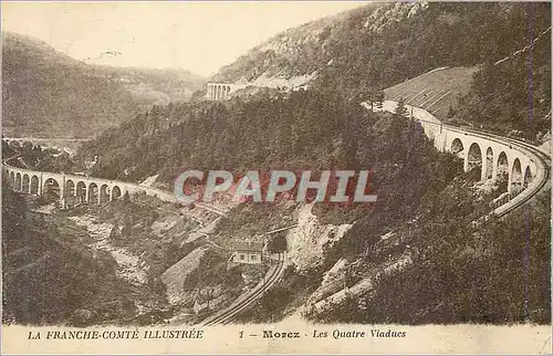 Ansichtskarte AK Morez La Franche Comte Illustree Les Quatre Viaducs