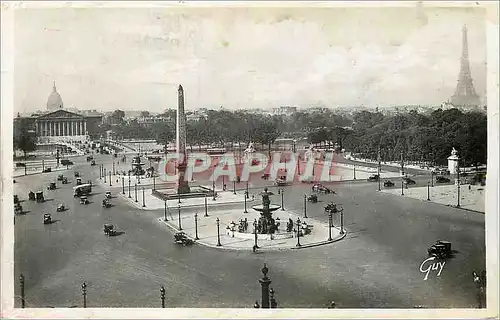 Cartes postales moderne Paris et ses Merveilles Place de la Concorde Tour Eiffel