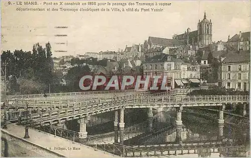 Cartes postales Le Mans Pont en X construit en 1898