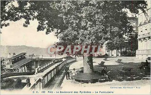 Ansichtskarte AK Pau Le Boulevard des Pyrenees Le Funiculaire