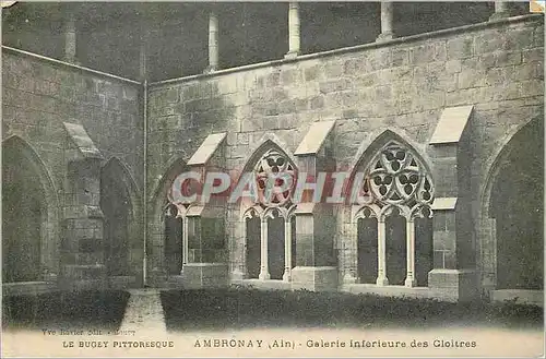 Cartes postales Ambronay (Ain) Le Bugey Pittoresque Galerie Inferieure des Cloitres