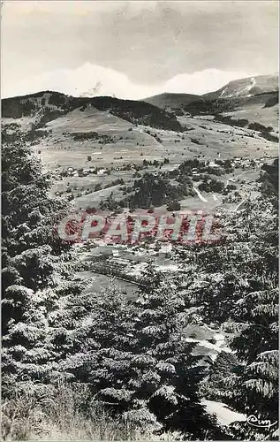 Moderne Karte Megeve (Hte Savoie) Alt 1113 m Vue Generale et le Mont Blanc