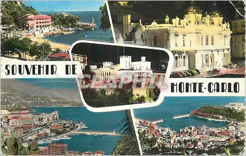 Cartes postales moderne Souvenir de Monte Carlo Principaute de Monaco