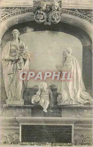 Cartes postales Amiens La Cathedrale Monument de l'Ange Pleureux