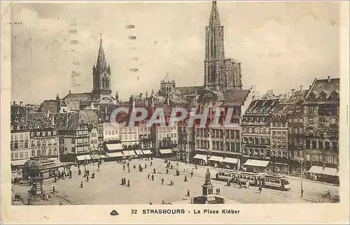 Ansichtskarte AK Strasbourg La Place Kleber Tramway