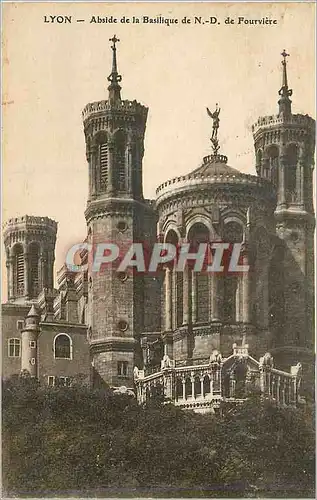 Cartes postales Lyon Abside de la Basilique de N D de Fourviere
