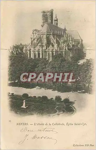 Cartes postales Nevers L'Abside de la Cathedrale Eglise Saint Cyr