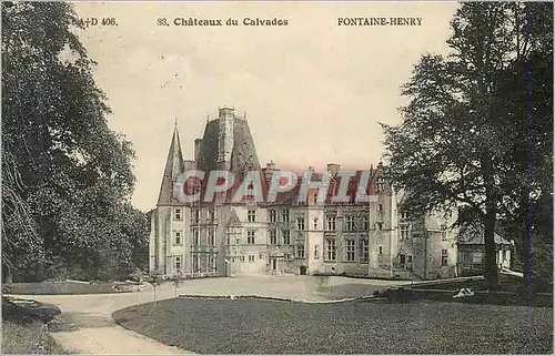 Cartes postales Chateau de Calvados Fontaine Henry