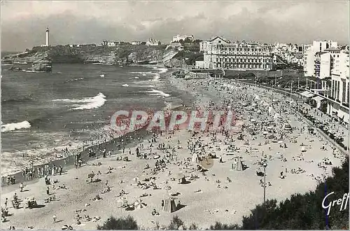 Cartes postales moderne Biarritz (Basses Pyrenees) en Pays Basque La Grande Plage Le Casino L'Hotel