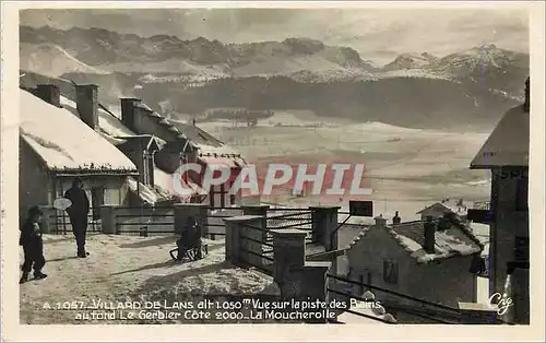 Cartes postales moderne Villard de Lans alt 1050 m Vue sur la piste des Bains Luge