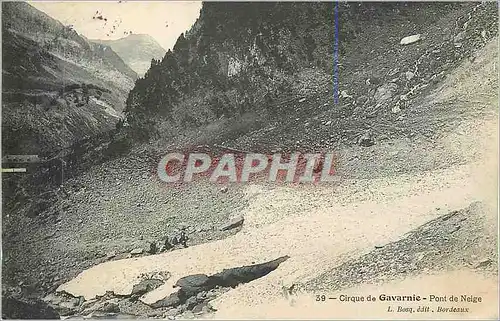 Cartes postales Cirque de Gavarnie Pont de Neige