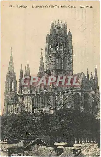 Ansichtskarte AK Rouen L'Abside de l'Eglise Saint Ouen