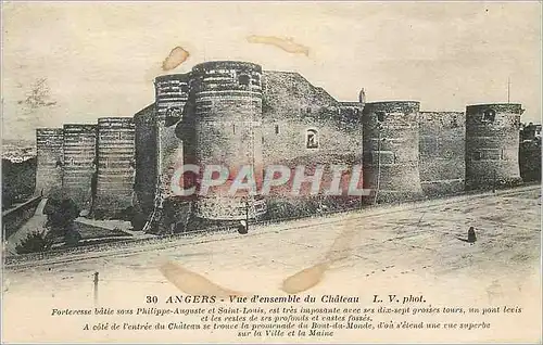 Cartes postales Angers Vue d'Ensemble du Chateau