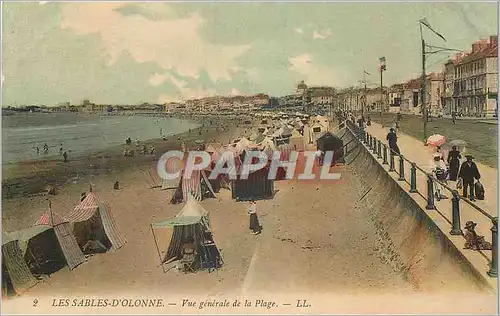 Cartes postales Les Sables d'Olonne Vue Generale de la Plage