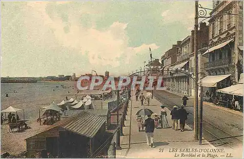 Ansichtskarte AK Les Sables d'Olonne Le Remblai et la Plage