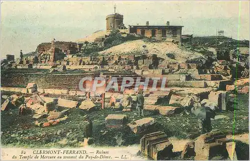 Cartes postales Clermont Ferrand Ruines du Temple de Mercure au Sommet du Puy de Dome