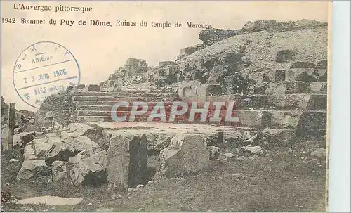 Cartes postales Sommet du Puy de Dome L'Auvergne Pittoresque Ruines du Temple de Mercure