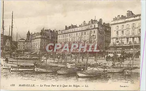 Cartes postales Marseille Le Vieux Port et le Quai des Belges Bateaux