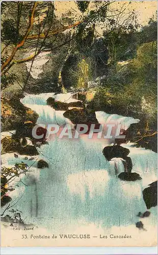Ansichtskarte AK Fontaine de Vaucluse Les Cascades