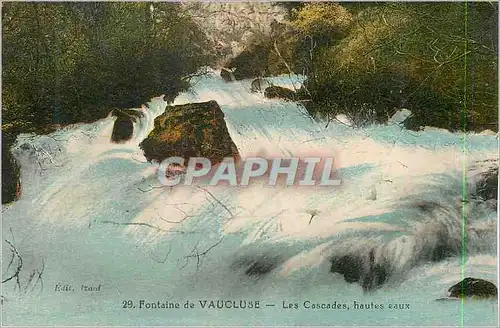 Cartes postales Fontaine de Vaucluse Les Cascades Hautes Eaux