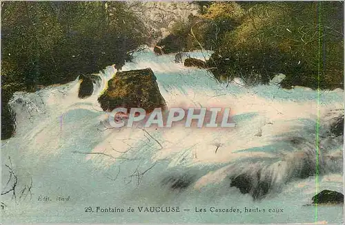 Cartes postales Fontaine de Vaucluse Les Cascades Hautes Eaux