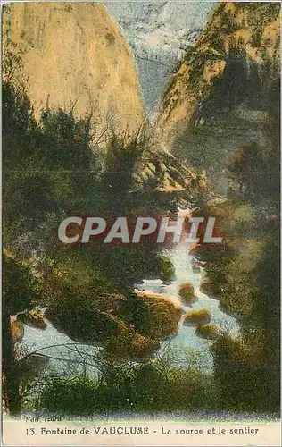 Cartes postales Fontaine de Vaucluse La Source et le Sentier