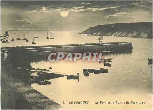 Ansichtskarte AK Le Conquet Le Port et la Pointe de Kermorvan