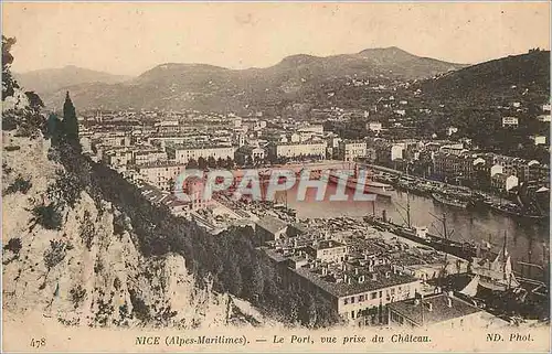 Cartes postales Nice (Alpes Maritimes) Le Port prise du Chateau
