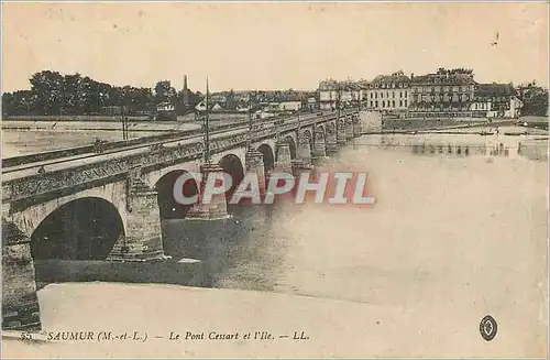 Ansichtskarte AK Saumur (M et L) Le Pont Cessart et l'Ile