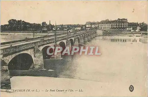 Cartes postales Saumur (M et L) Le Pont Cessart et l'Ile