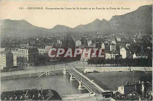 Cartes postales Grenoble Perspective du Cours de St Andre et du Pont de la Porte de France