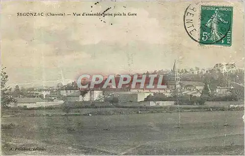 Cartes postales Segonzac (Charente) Vue d'Ensemble prise pres la Gare