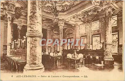 Cartes postales Aix les Bains Salon de Lecture et Corresondance