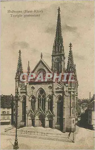 Ansichtskarte AK Mulhouse (Haut Rhin) Temple Protestant
