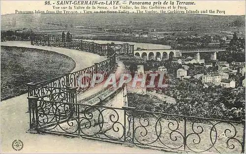Cartes postales St Germain en Laye Panorama prise de la Terrasse