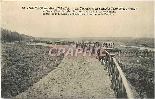 Cartes postales St Germain en Laye La Terrasse et la Nouvelle Table d'Orientation