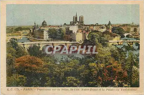 Ansichtskarte AK Paris Panorama sur la Seine La Cite Notre Dame et la Pointe du Vert Galant