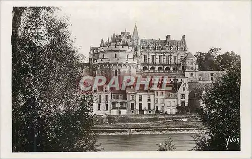 Cartes postales moderne Chateau d'Amboise Chateaux de la Loire La Douce France vu des Bords de la Loire