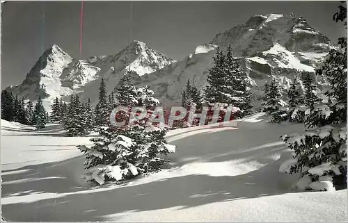 Moderne Karte Bei Murren Eiger Monch Jungfrau