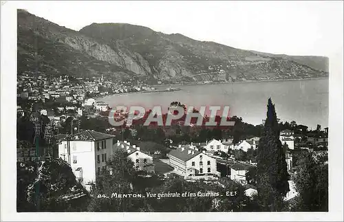 Moderne Karte Menton Vue Generale et les Casernes