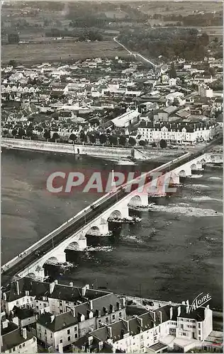 Moderne Karte Blois (Loir et Cher) Les Merveilles du Val de Loire Vue Aerienne sur le Pont et sur la Loire