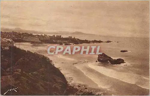 Cartes postales Biarritz (B P) Panorama de Biarritz Toute La France Au Fond les Montaignes Espagnoles
