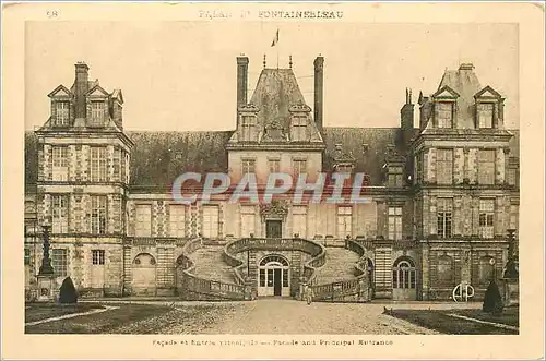 Ansichtskarte AK Palais de Fontanebleau Facade et Entree Principale