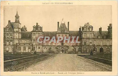 Ansichtskarte AK Palais de Fontanebleau Facade et Entree Principale