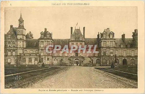 Cartes postales Palais de Fontanebleau Facade et Entree Principale