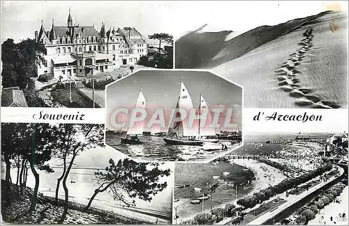 Cartes postales moderne Souvenir d'Arcachon Casino de la Plage Les Dunes Regates Coucher de Soleil La Plage