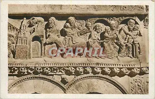 Cartes postales moderne Eglise Abbatiale de Moissac (T et G) Portail Presentation et fuite en Egypte (XIIe S)