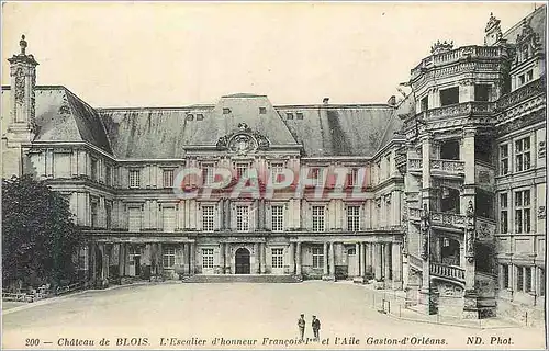 Ansichtskarte AK Chateau de Blois L'Escalier d'Honneur Francois Ier et l'Aile Gaston d'Orleans