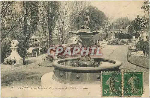 Cartes postales Asnieres Interieur du Cimetiere des Chiens