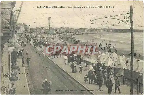 Cartes postales Les Sables d'Olonne Vue Generale du Remblai a l'Heure du Bain